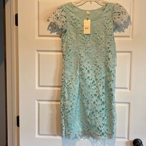 Mint Lace cocktail dress